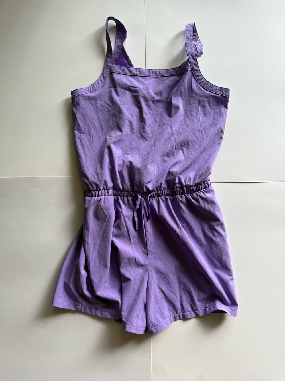 all in motion Lavender Tank Romper with Drawstring Waist